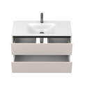 Тумба підвісна NATURA кашемір, ДСП з умивальником JESSEL 1000