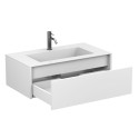 Тумба підвісна UNO біла матова з умивальником ERICA 900
