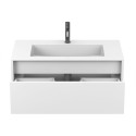 Тумба підвісна UNO біла матова з умивальником ERICA 900