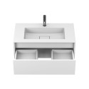 Тумба підвісна UNO біла матова з умивальником ERICA 900