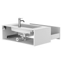 Тумба підвісна UNO біла матова з умивальником ERICA 900