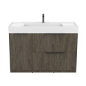 Тумба підлогова ALBA Толедо темне дерево з умивальником SOUL 1200