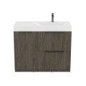 Тумба підлогова ALBA Толедо темне дерево з умивальником VIOLA 1000 R