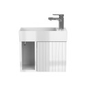 Тумба підвісна AURA біла глянцева з умивальником TONI 450