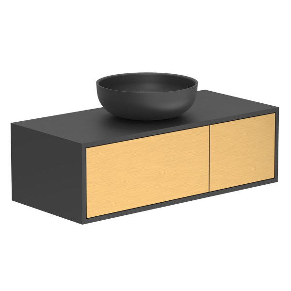 Тумба підвісна CLOUD 1000 Пікасо золото з умивальником MOON