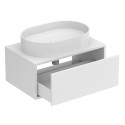 Тумба підвісна CLOUD 700 Біла матова з умивальником KIRA