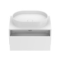 Тумба підвісна CLOUD 700 Біла матова з умивальником KIRA