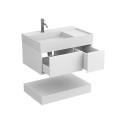 Тумба підвісна DUO Біла з умивальником SOUL 800