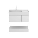 Тумба підвісна DUO Біла з умивальником SOUL 800