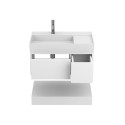 Тумба підвісна DUO Біла з умивальником SOUL 800