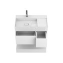 Тумба підвісна DUO Біла з умивальником SOUL 800