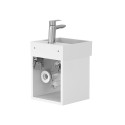 Тумба підвісна MINIMA біла матова з умивальником TONI 300