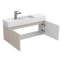 Тумба підвісна MINIMA сіра з умивальником TONI 850