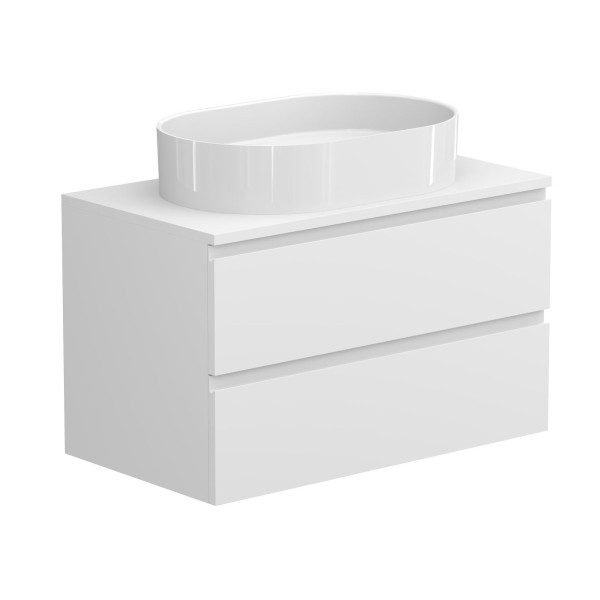 Тумба підвісна MONO 800 Біла матова з умивальником KIRA