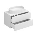 Тумба підвісна MONO 800 Біла матова з умивальником KIRA
