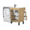 Тумба підлогова TESSA Дуб Гамільтон з умивальником JESSEL 1200 L