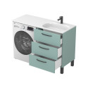 Тумба підлогова TESSA Зелена з умивальником LAKE 1250 R