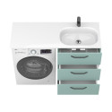 Тумба підлогова TESSA Зелена з умивальником LAKE 1250 R