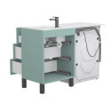 Тумба підлогова TESSA Зелена з умивальником LAKE 1250 R