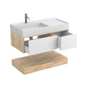 Тумба підвісна DUO Дуб Канзас з умивальником SOUL 1000