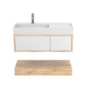 Тумба підвісна DUO Дуб Канзас з умивальником SOUL 1000
