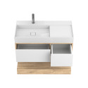 Тумба підвісна DUO Дуб Канзас з умивальником SOUL 1000