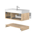 Тумба підвісна DUO Дуб Канзас з умивальником SOUL 1000