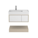 Тумба підвісна DUO Кашемір з умивальником SOUL 800