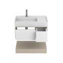 Тумба підвісна DUO Кашемір з умивальником SOUL 800