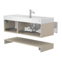 Тумба підвісна DUO Кашемір з умивальником VIOLA 1200 L