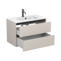 Тумба підвісна NATURA кашемір, ДСП з умивальником DELLA 800