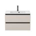 Тумба підвісна NATURA кашемір, ДСП з умивальником DELLA 800