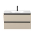 Тумба підвісна NATURA кашемір, МДФ, з умивальником JESSEL 900