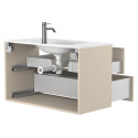 Тумба підвісна NATURA кашемір, МДФ, з умивальником JESSEL 900