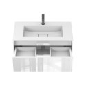 Тумба підвісна UNO біла глянцева з умивальником ERICA 900
