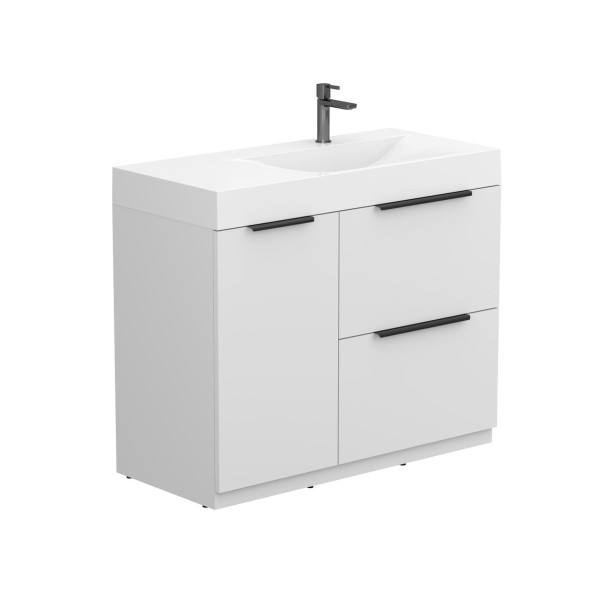 Тумба підлогова ALBA Біла з умивальником VIOLA 1000 R