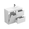 Тумба підлогова ALBA Біла з умивальником VIOLA 1000 R
