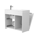 Тумба підлогова ALBA Біла з умивальником VIOLA 1000 R