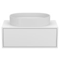 Тумба підвісна CLOUD 800 Біла матова з умивальником KIRA
