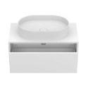 Тумба підвісна CLOUD 800 Біла матова з умивальником KIRA