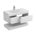 Тумба підвісна DUO Біла з умивальником FLY 1000