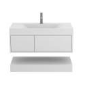 Тумба підвісна DUO Біла з умивальником FLY 1000