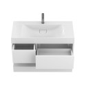 Тумба підвісна DUO Біла з умивальником FLY 1000