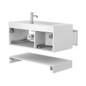 Тумба підвісна DUO Біла з умивальником FLY 1000