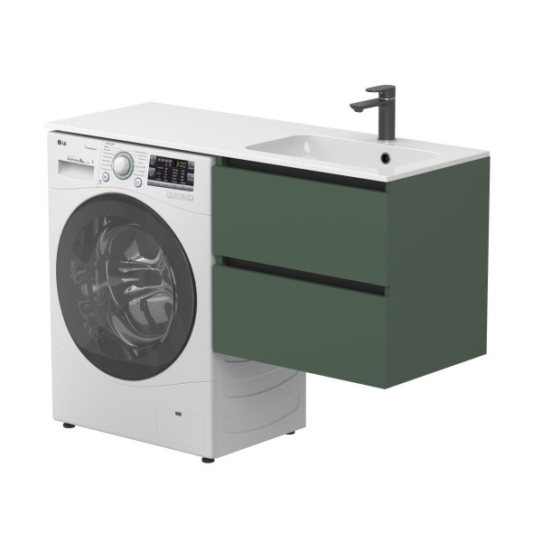Тумба підвісна LUMO Ліс зелений з умивальником DELLA 1200 R