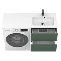 Тумба підвісна LUMO Ліс зелений з умивальником DELLA 1200 R
