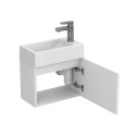 Тумба підвісна MINIMA біла матова з умивальником FARO