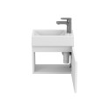 Тумба підвісна MINIMA біла матова з умивальником FARO