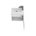 Тумба підвісна MINIMA біла матова з умивальником FARO