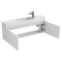 Тумба підвісна MINIMA МДФ фарбований Білий 0300n, soft-touch з умивальником TONI 1050